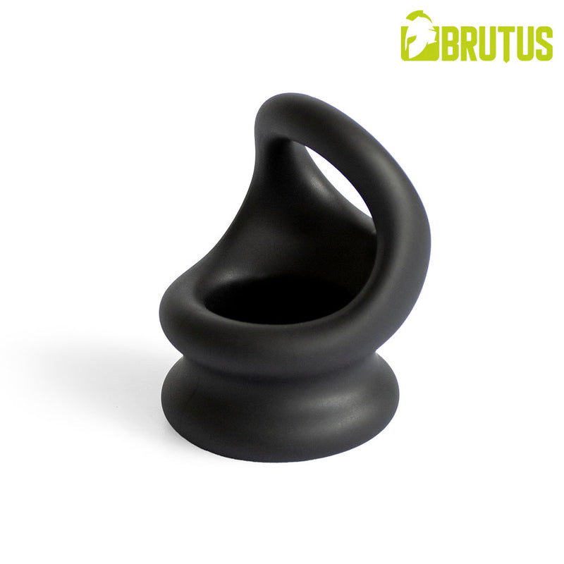 Brutus - Viceversa- Superzachte Siliconen Penis- en Scrotumring - Zwart-Erotiekvoordeel.nl