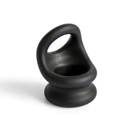 Brutus - Viceversa- Superzachte Siliconen Penis- en Scrotumring - Zwart-Erotiekvoordeel.nl
