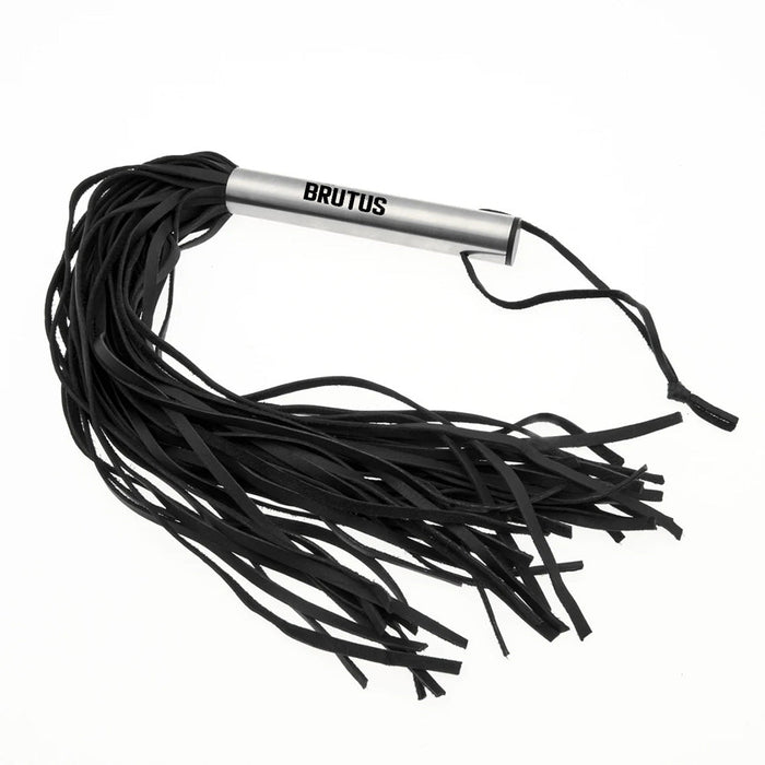 Brutus - Zweep - Leren Flogger met Stalen Handvat-Laced-up.nl