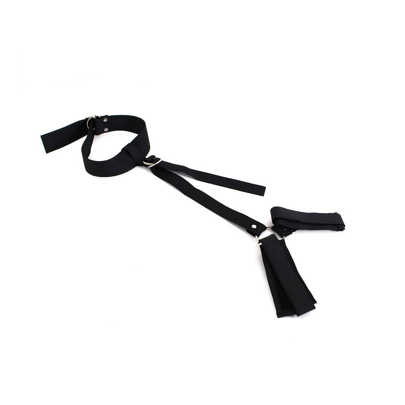 Kiotos - Budget Bondageset Met Collar En Polsboeien - Zwart-Laced-up.nl