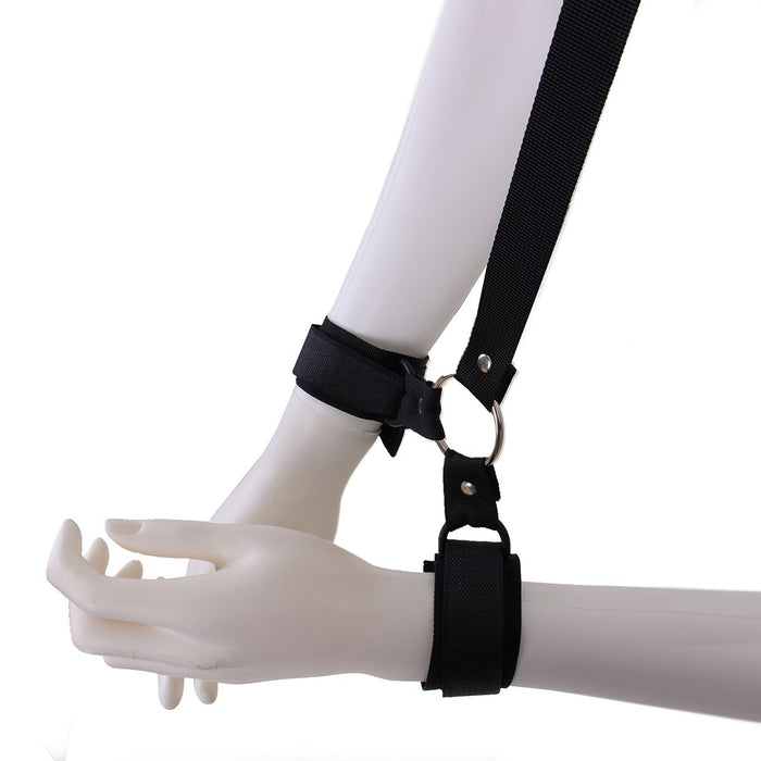 Kiotos - Budget Bondageset Met Collar En Polsboeien - Zwart-Laced-up.nl