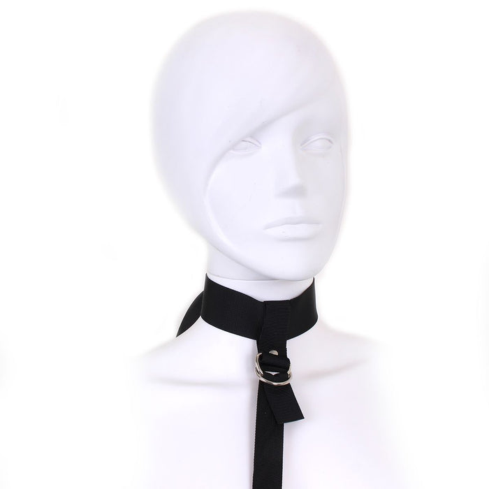 Kiotos - Budget Bondageset Met Collar En Polsboeien - Zwart-Laced-up.nl