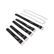 Kiotos - Budget Bondageset Met collar, hand- En voetboeien - Zwart-Laced-up.nl