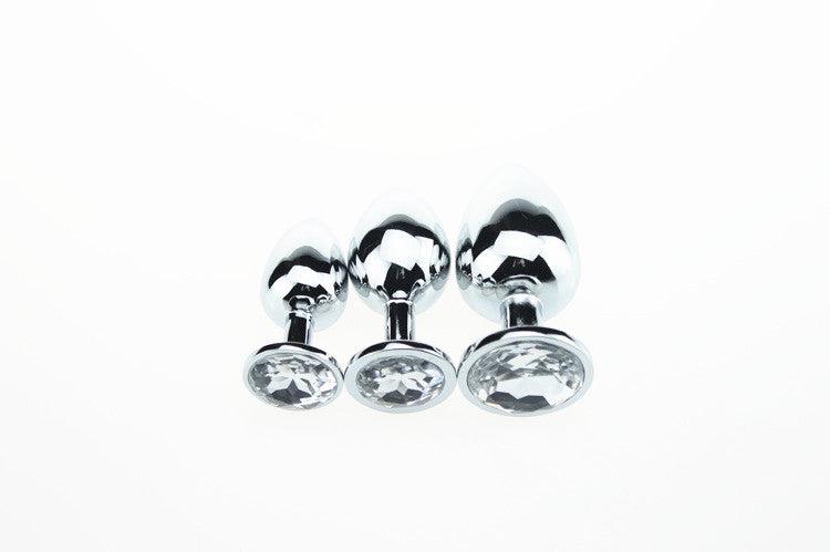 Kiotos - Buttplug Aluminium Met Transparant Kristal-Laced-up.nl