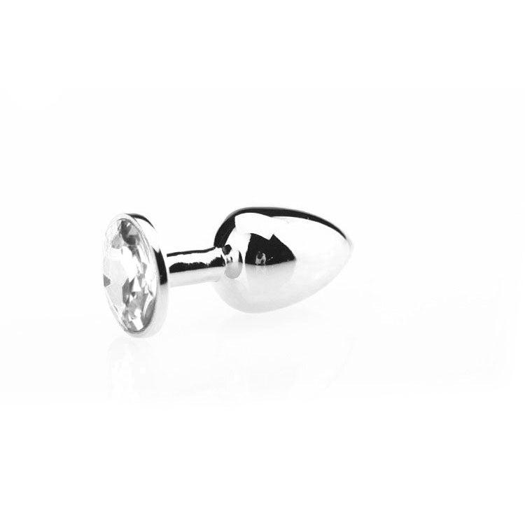 Kiotos - Buttplug Aluminium Met Transparant Kristal-Laced-up.nl