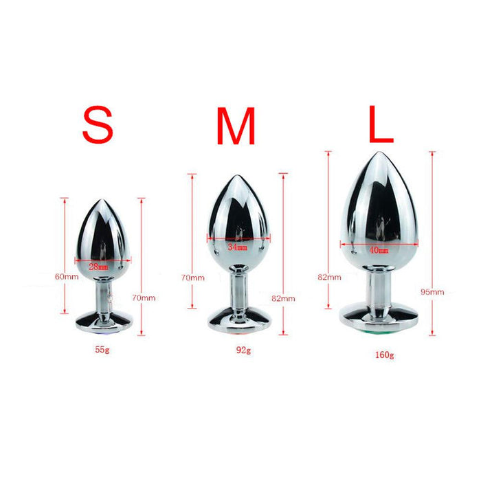 Kiotos - Buttplug Aluminium - Met Roze Kristal-Erotiekvoordeel.nl
