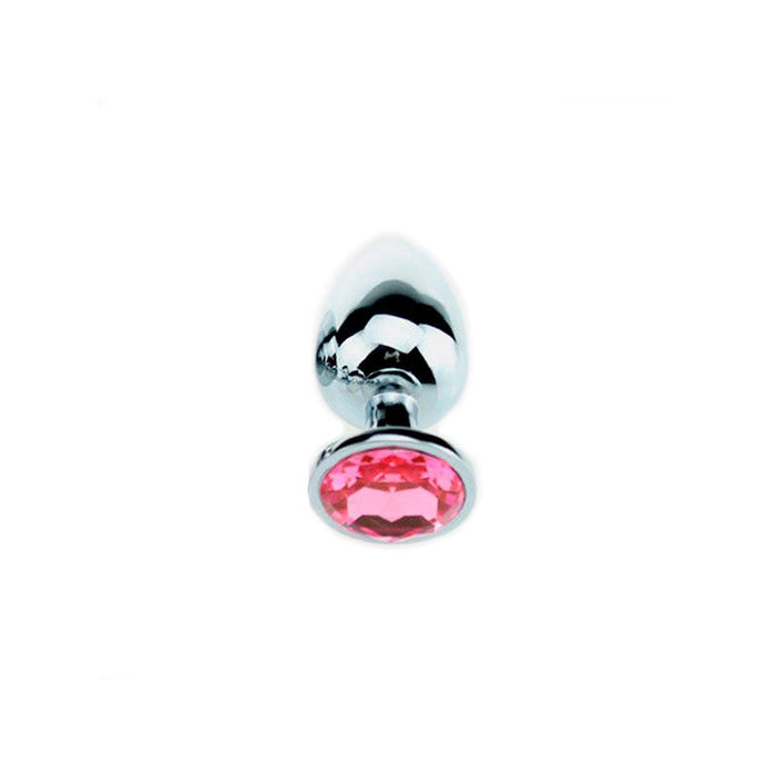Buttplug Aluminium Met Roze Kristal-Laced-up.nl