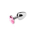 Buttplug Aluminium Met Roze Kristal-Laced-up.nl