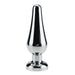 Buttplug Aluminium Met Transparant Kristal - 114 mm x 38 mm-Laced-up.nl