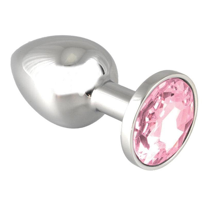 Rimba - Buttplug Klein Met Roze Kristal-Laced-up.nl