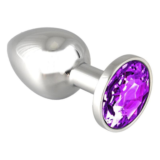 Rimba - Buttplug Klein Met Paars Sierkristal-Laced-up.nl