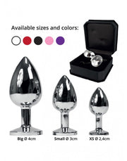 Rimba - Buttplug Klein Met Rood Kristal 3 x 7.3 cm-Laced-up.nl