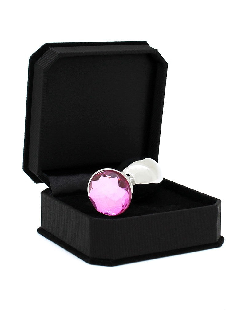 Rimba - Buttplug Klein Met Roze Kristal-Laced-up.nl