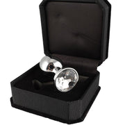 Rimba - Buttplug Klein Met Wit Kristal 3 x 7.3 cm-Laced-up.nl