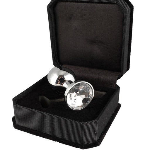 Rimba - Buttplug Klein Met Wit Kristal 3 x 7.3 cm-Laced-up.nl