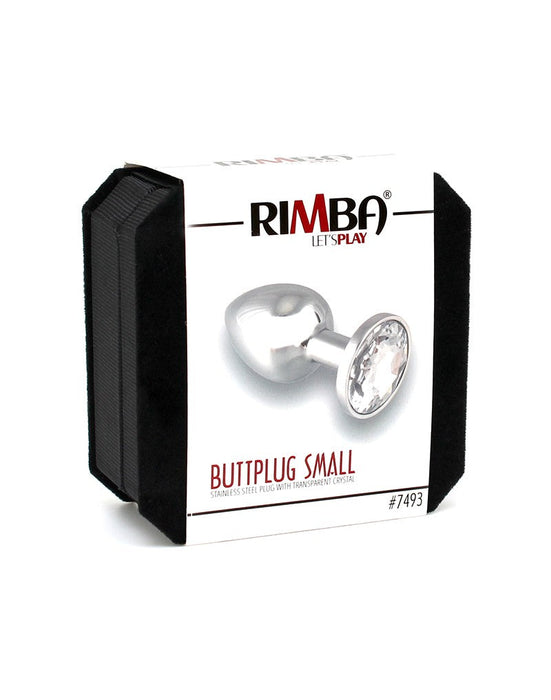 Rimba - Buttplug Klein Met Wit Kristal 3 x 7.3 cm-Laced-up.nl