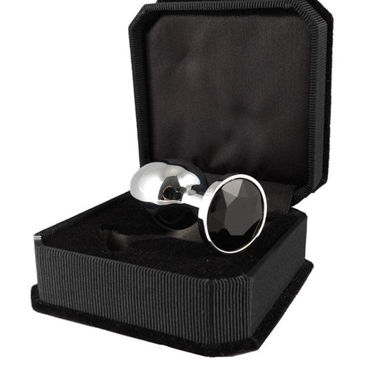 Rimba - Buttplug Klein Met Zwart Kristal 3 x 7.3 cm-Laced-up.nl