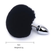 Buttplug Konijnenstaartje - Zwart-Laced-up.nl