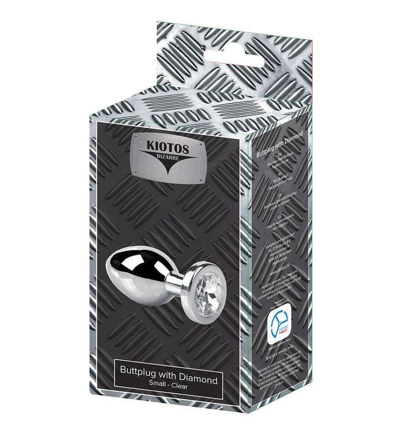 Kiotos - Buttplug RVS - Wit Sierkristal - Small-Laced-up.nl
