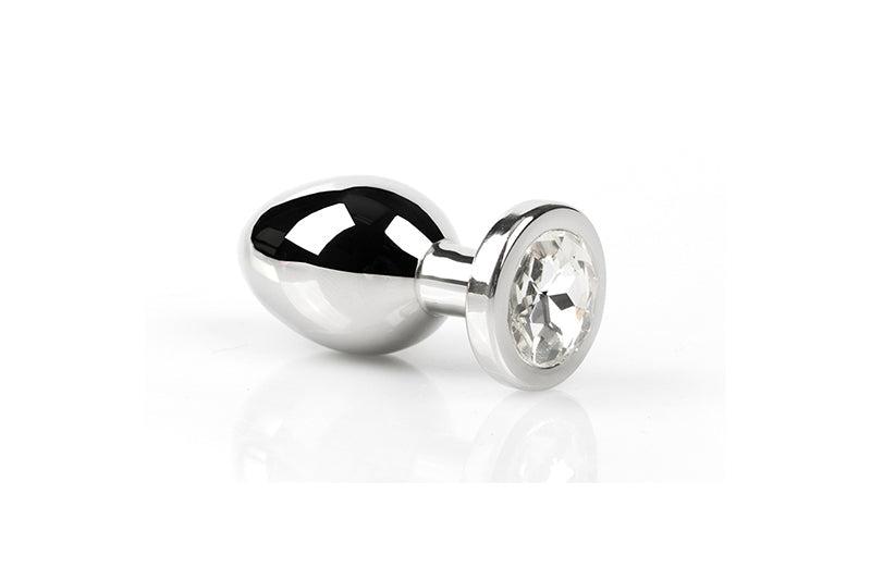 Kiotos - Buttplug RVS - Wit Sierkristal - Small-Laced-up.nl