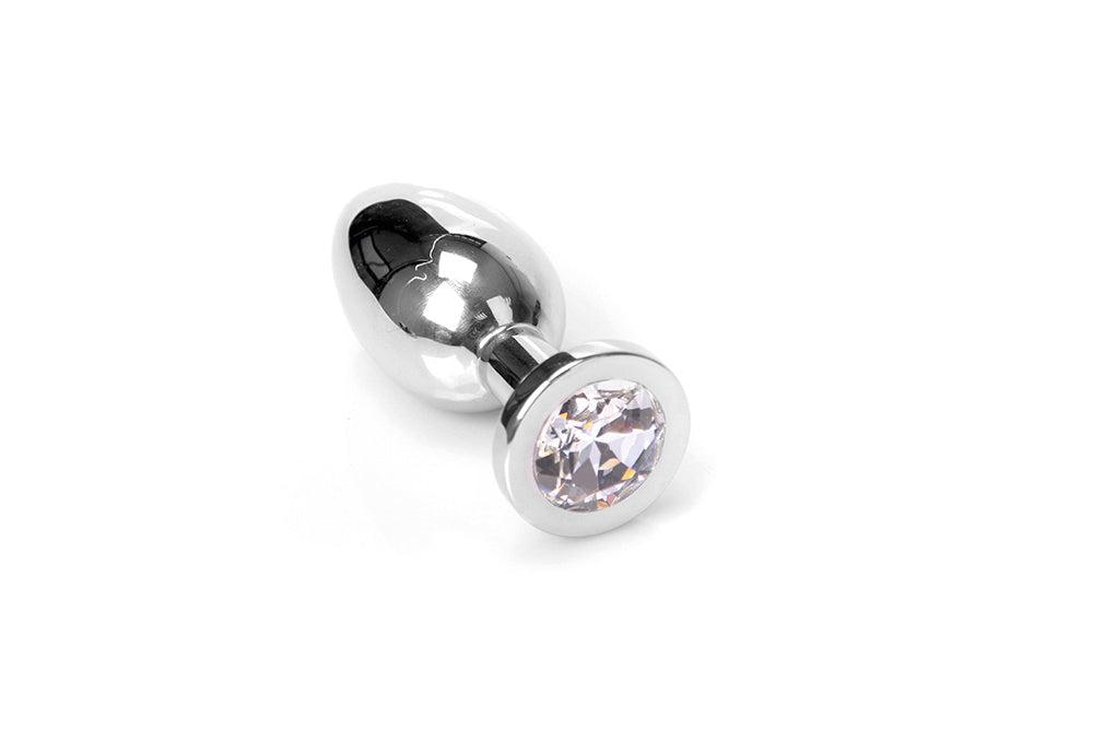Kiotos - Buttplug RVS Met Transparant Kristal - Medium-Laced-up.nl