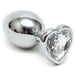 Rimba - Buttplug Small Met Kristal In hartvorm - Transparant-Laced-up.nl