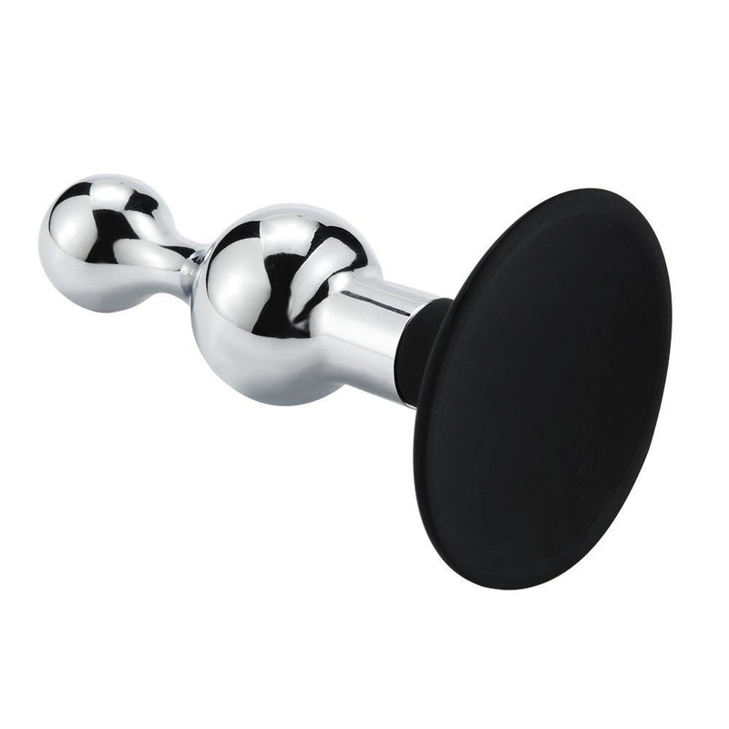 Aluminium Buttplug met Bollingen - Siliconen Zuignap-Erotiekvoordeel.nl