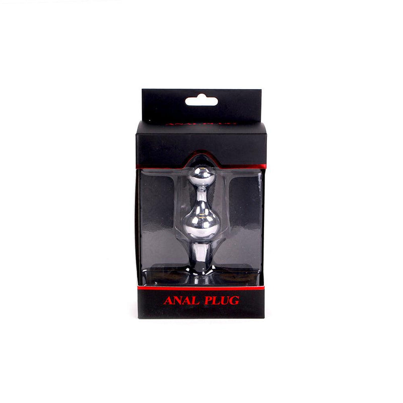 Aluminium Buttplug met Bollingen - Siliconen Zuignap-Erotiekvoordeel.nl
