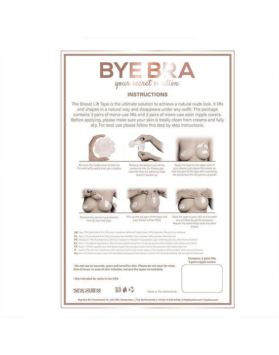 Bye Bra - Boob Tape Pads - Om Onzichtbaar Je Borsten Te Liften - Cup A-C-Erotiekvoordeel.nl