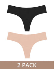 Bye Bra - Hilo invisible - pack de 2 - nude y negro-Erotiekvoordeel.nl