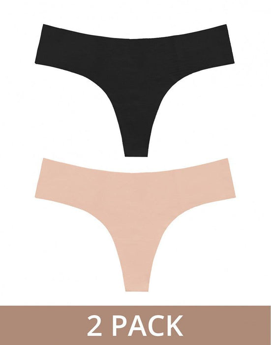 Bye Bra - Invisible String - 2 pack - Nude En Zwart-Erotiekvoordeel.nl