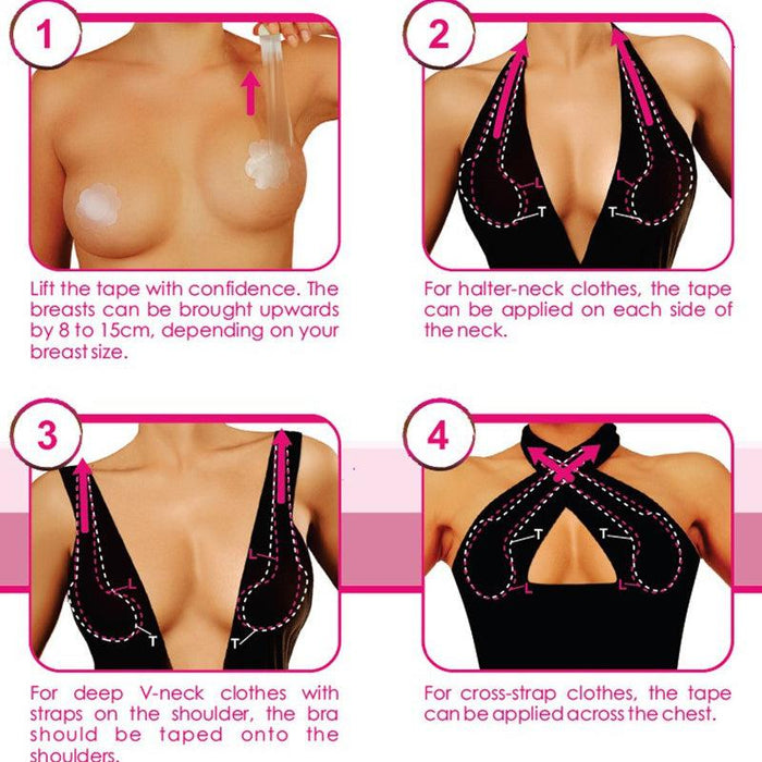 Bye Bra - Perfect Cleavage Tape Cup A-F - 3 paar-Laced-up.nl