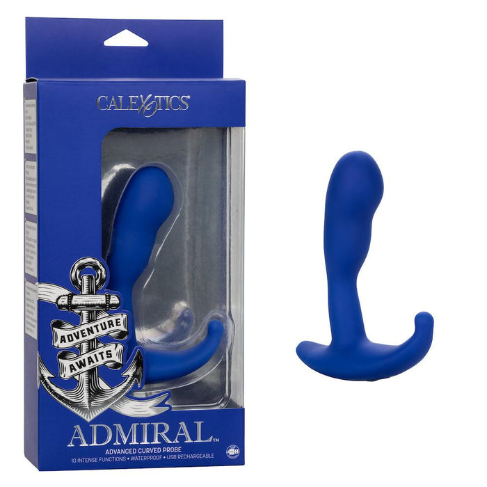 Calexotics - Admiral Advanced Curved Probe - Vibrerende Buttplug - Blauw-Laced-up.nl
