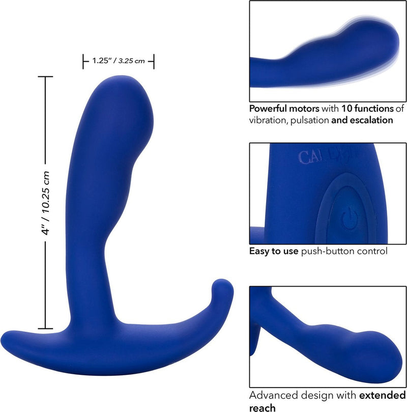Calexotics - Admiral Advanced Curved Probe - Vibrerende Buttplug - Blauw-Laced-up.nl
