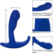 Calexotics - Admiral Advanced Curved Probe - Vibrerende Buttplug - Blauw-Erotiekvoordeel.nl