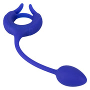 Calexotics - Admiral Cockring met Verzwaarde Vibrerende Buttplug - Blauw-Laced-up.nl
