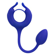 Calexotics - Admiral Cockring met Verzwaarde Vibrerende Buttplug - Blauw-Laced-up.nl