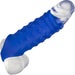 Calexotics - Admiral Geribbelde Penis Sleeve - Liquid Siliconen - Blauw-Laced-up.nl