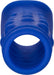 Calexotics - Admiral Geribbelde Penis Sleeve - Liquid Siliconen - Blauw-Laced-up.nl