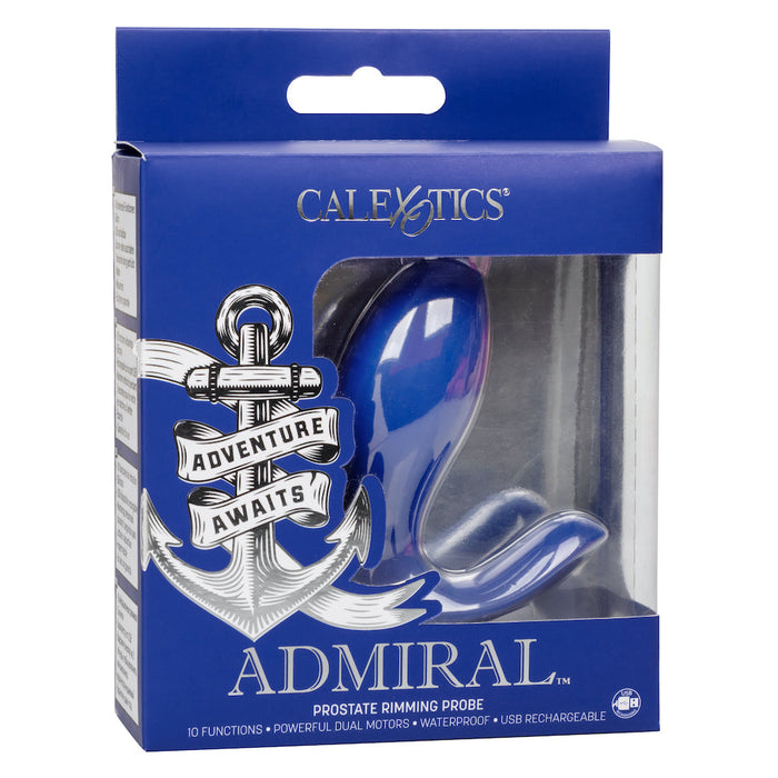 Calexotics - Admiral Prostaat Rimming Plug - Siliconen - Blauw-Laced-up.nl