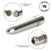 Calexotics - High Intensity - Bullet Vibrator - Zilver-Laced-up.nl