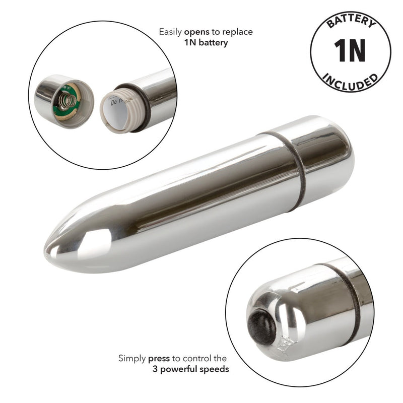 Calexotics - High Intensity - Bullet Vibrator - Zilver-Laced-up.nl