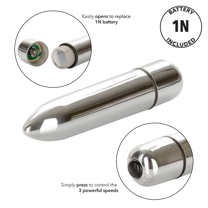 Calexotics - High Intensity - Bullet Vibrator - Zilver-Laced-up.nl