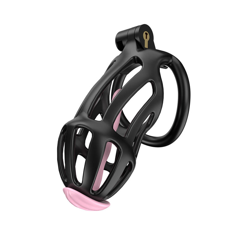 Cellmate - Centurion - Chastity Cage with Penis Plug - Penis Cage - Black - Size 3-Laced-up.nl