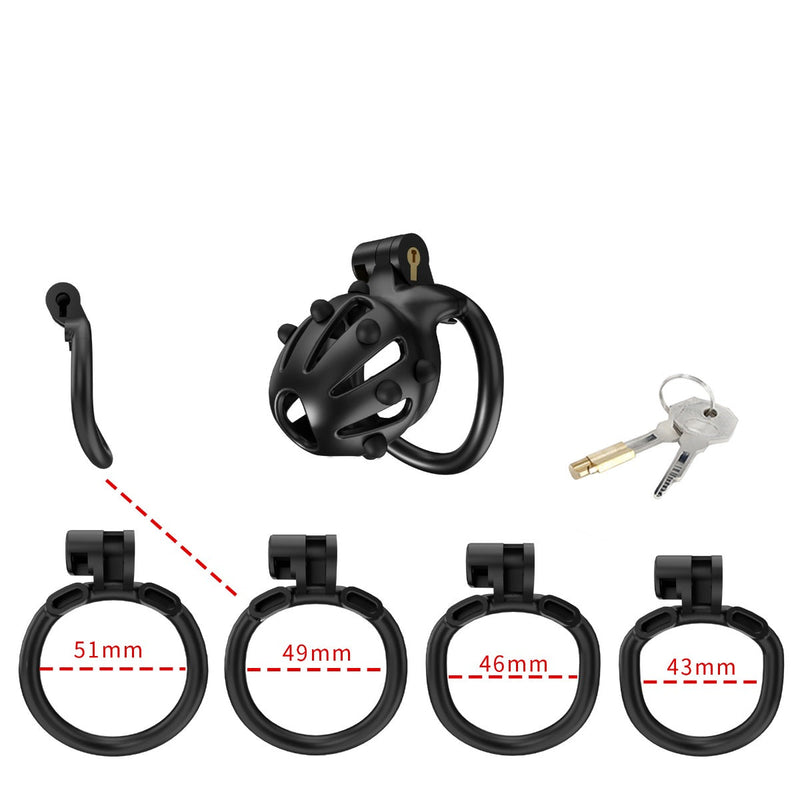 Cellmate - FlexiSpike Chastity Cage Size 0 - Kuisheidskooi - Peniskooi - Met Roze of Zwarte Spikes - Maat 0-laced-up.nl