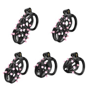 Cellmate - FlexiSpike Chastity Cage Size 0 - Kuisheidskooi - Peniskooi - Met Roze of Zwarte Spikes - Maat 0-laced-up.nl
