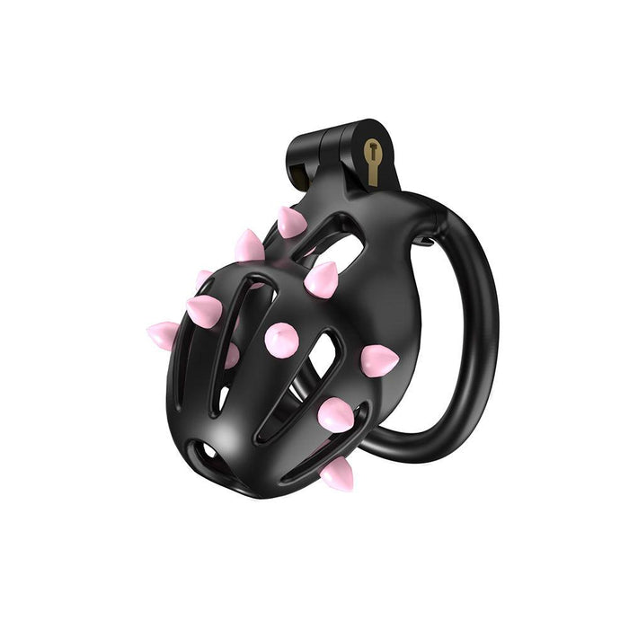 Cellmate - FlexiSpike Chastity Cage Size 1 - Kuisheidskooi - Peniskooi - Met Roze of Zwarte Spikes - Maat 1-Erotiekvoordeel.nl