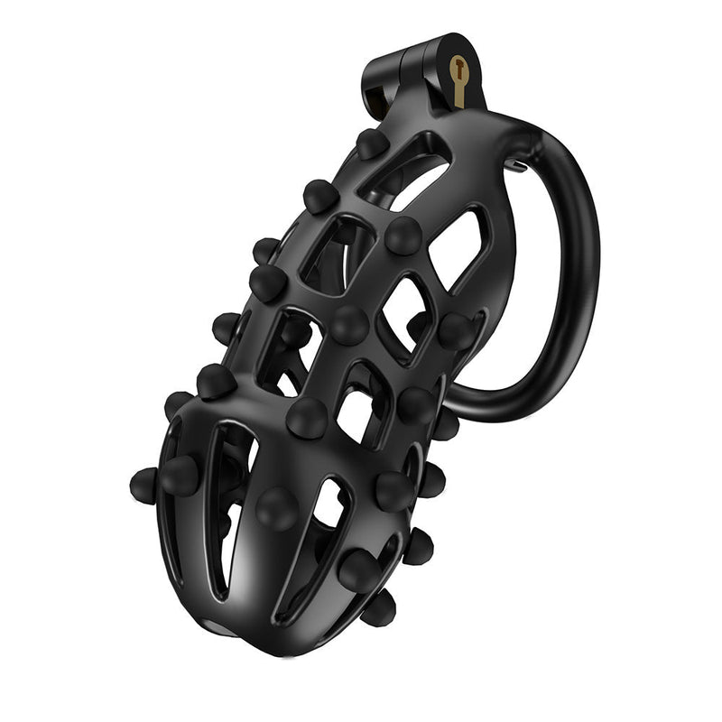 Cellmate - FlexiSpike Chastity Cage Size 4 - Kuisheidskooi - Peniskooi - Met Roze of Zwarte Spikes - Maat 4-laced-up.nl