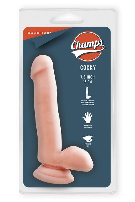 Champs - Cocky - Dual Density Dildo 8 x 3,1 cm - Lichte Huidskleur-Laced-up.nl
