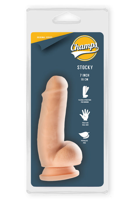 Champs - Stocky - Original Dildo - 18 x 4 cm - Lichte Huidskleur-Laced-up.nl